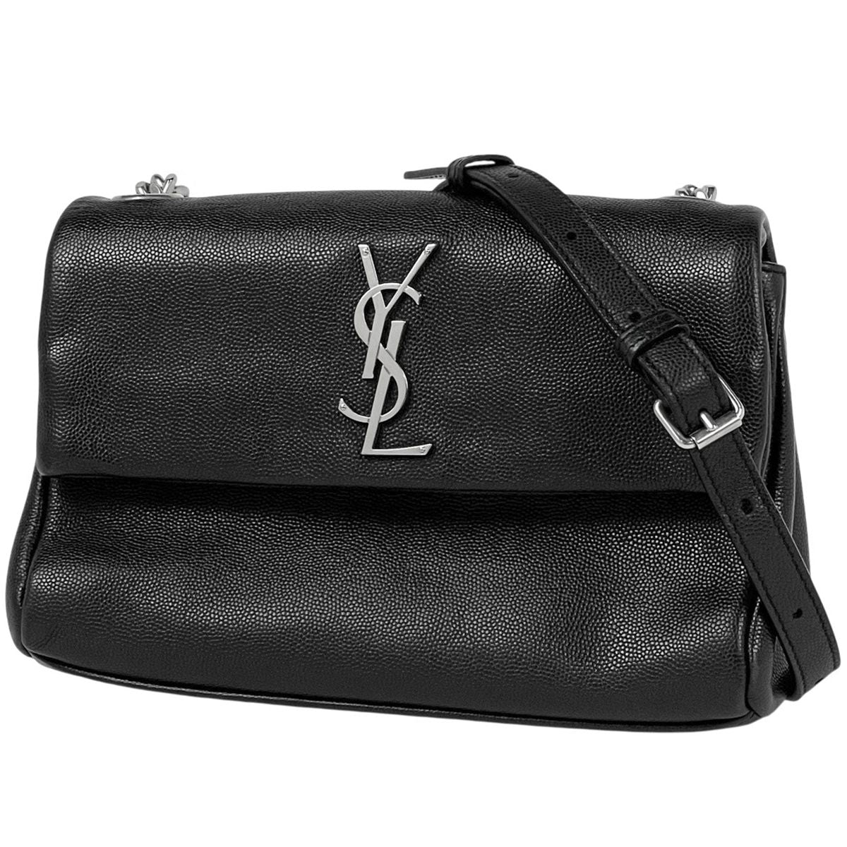 Saint Laurent West Hollywood Chain Shoulder Bag Leather Black