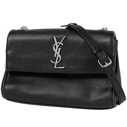 Saint Laurent West Hollywood Chain Shoulder Bag Leather Black