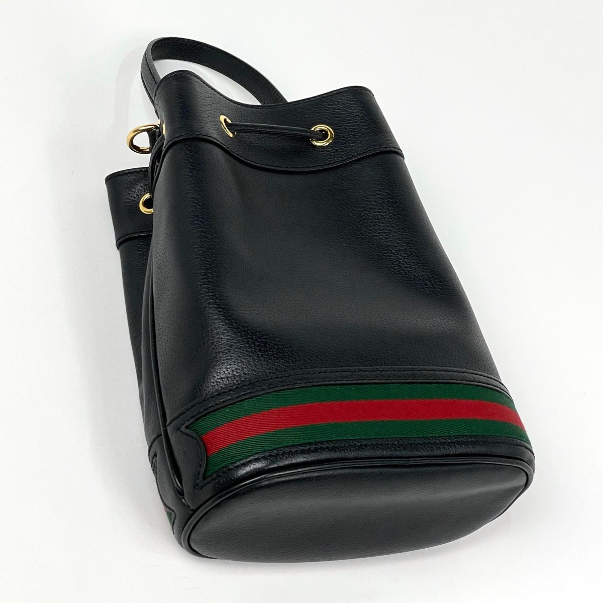Gucci Ophidia Small Bucket Bag 2-Way Web Leather Black — view 2