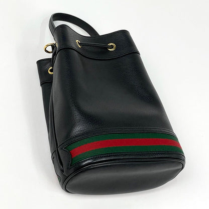 Gucci Ophidia Small Bucket Bag 2-Way Web Leather Black — view 2