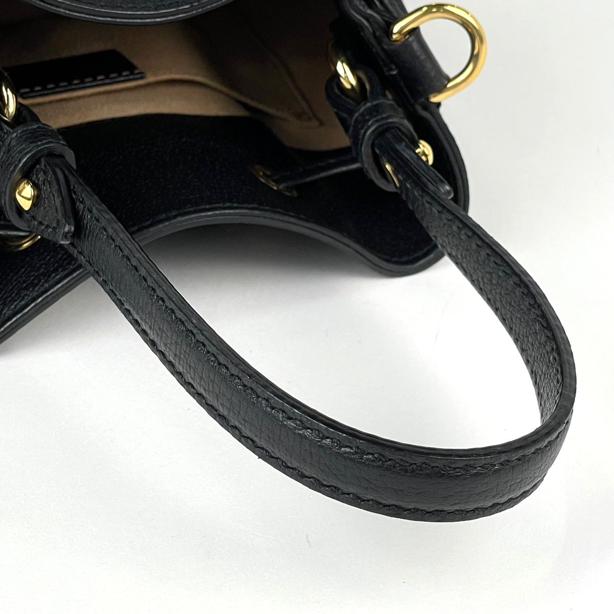 Gucci Ophidia Small Bucket Bag 2-Way Web Leather Black — view 6