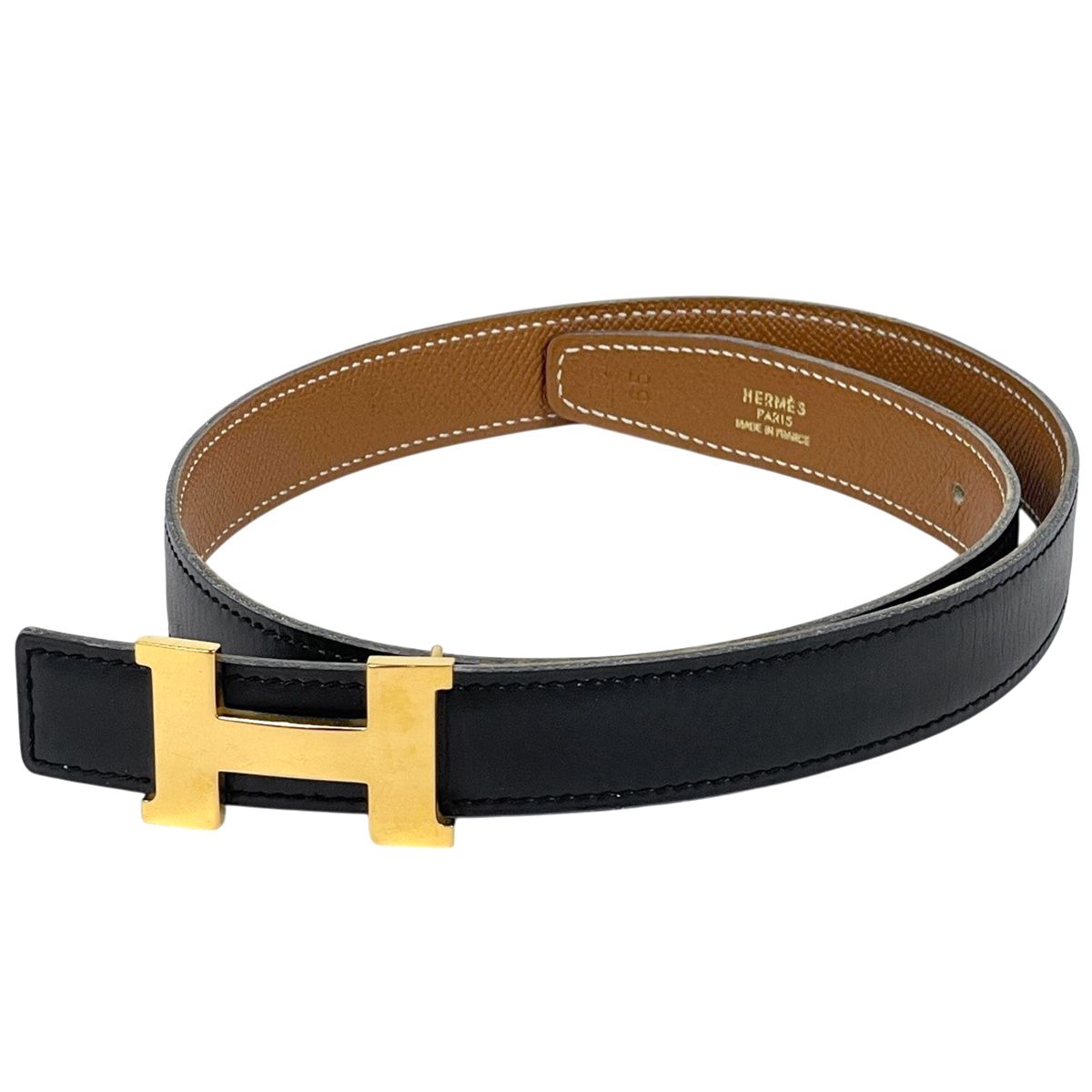 Hermes Constance Reversible Belt Box Calf Black Brown