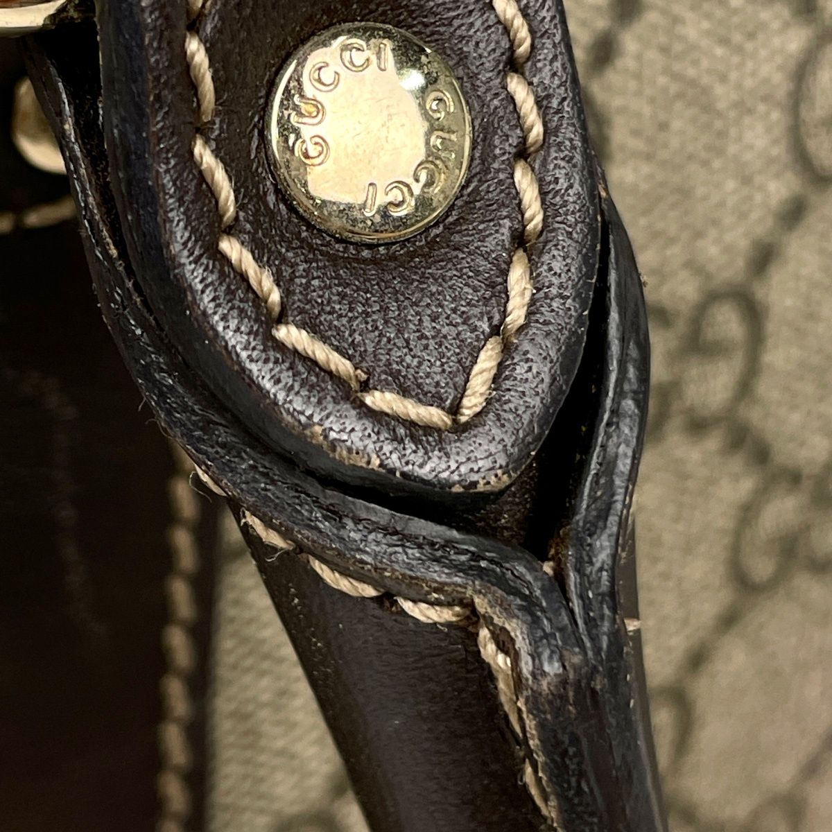 Gucci GG Pattern Business Briefcase Beige Brown — view 7