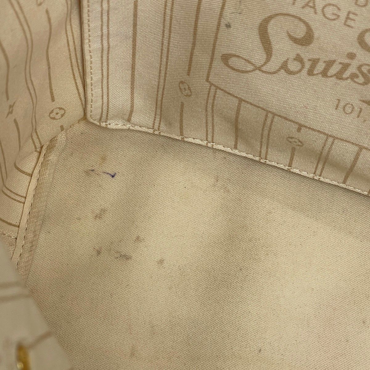 Louis Vuitton Neverfull MM Shoulder Bag Tote Damier Azur White — view 9