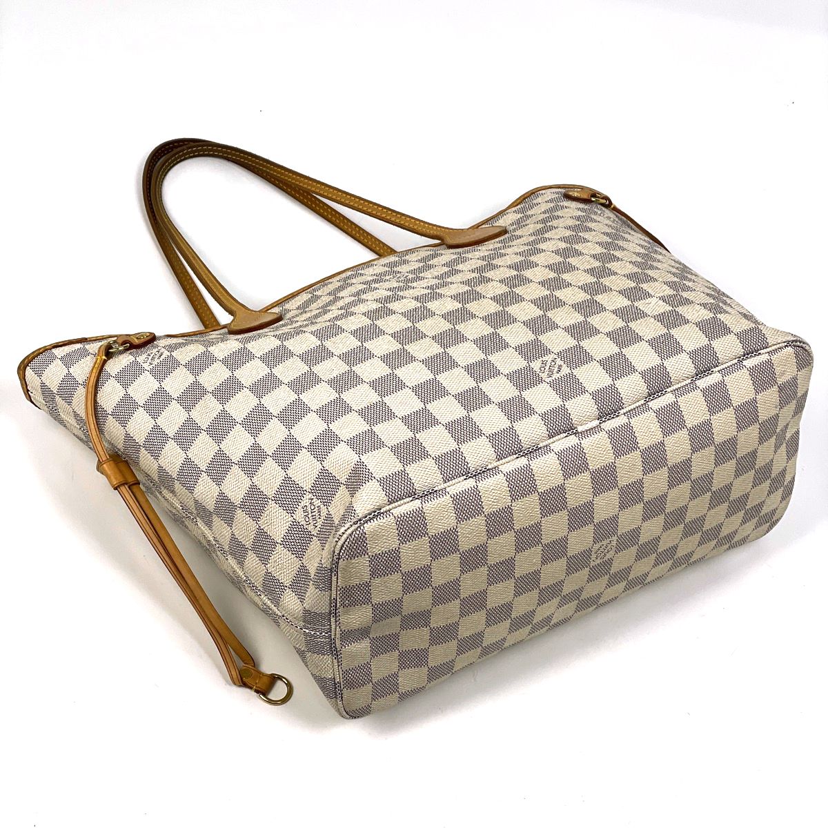 Louis Vuitton Neverfull MM Shoulder Bag Tote Damier Azur White — view 2