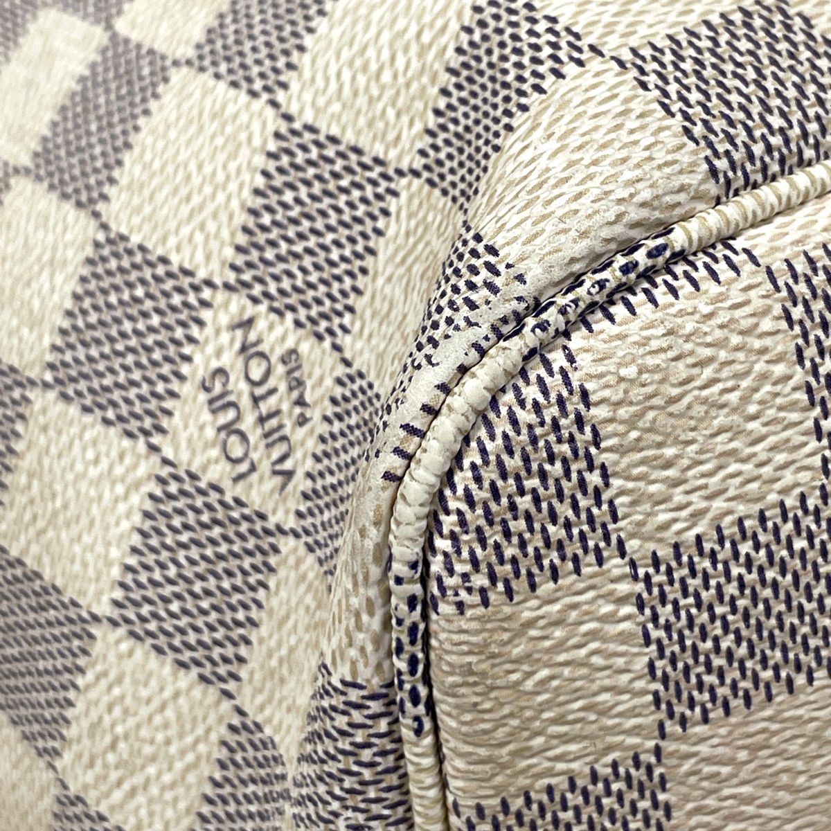 Louis Vuitton Neverfull MM Shoulder Bag Tote Damier Azur White — view 3