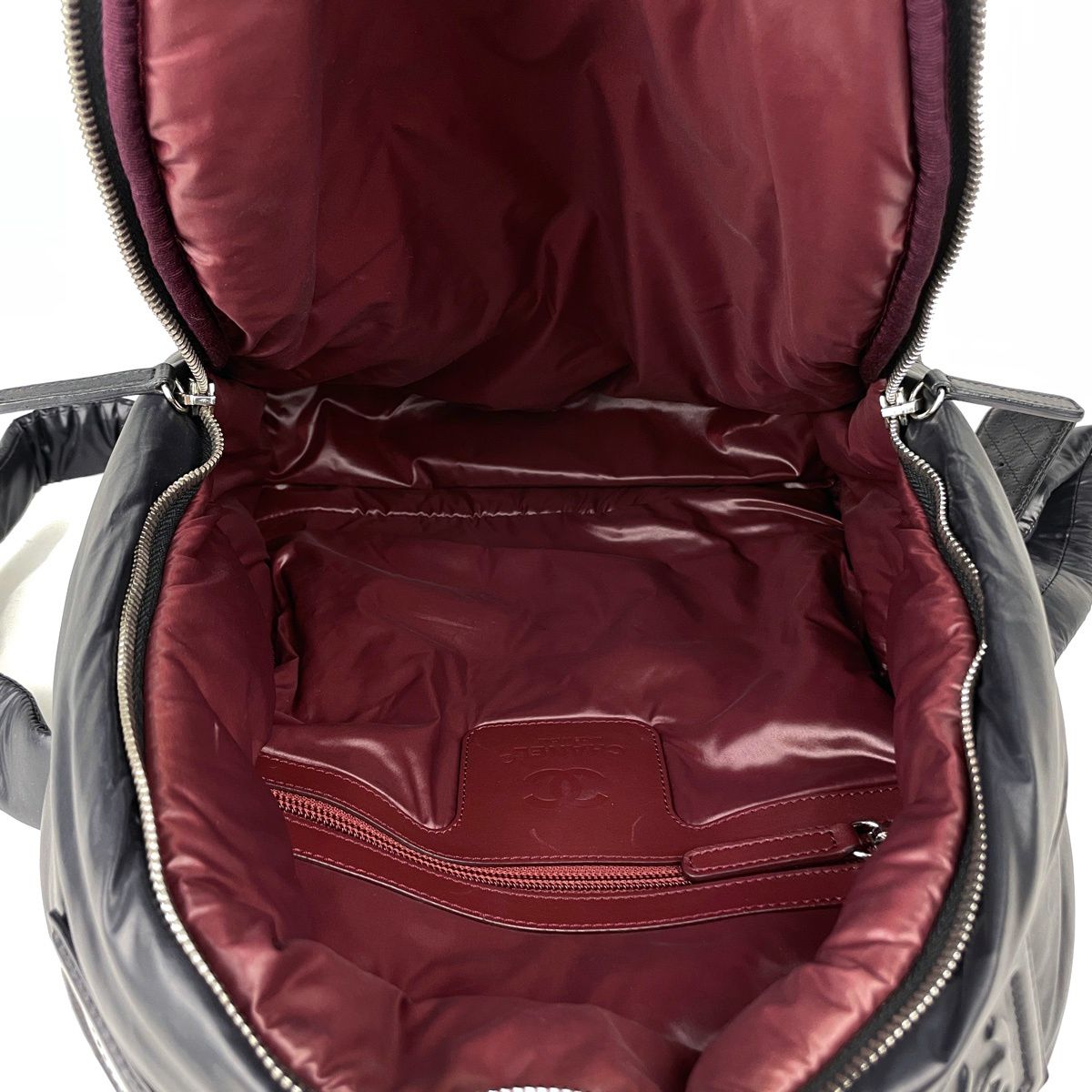 Chanel Sac CC Logo Backpack Nylon Black — view 8