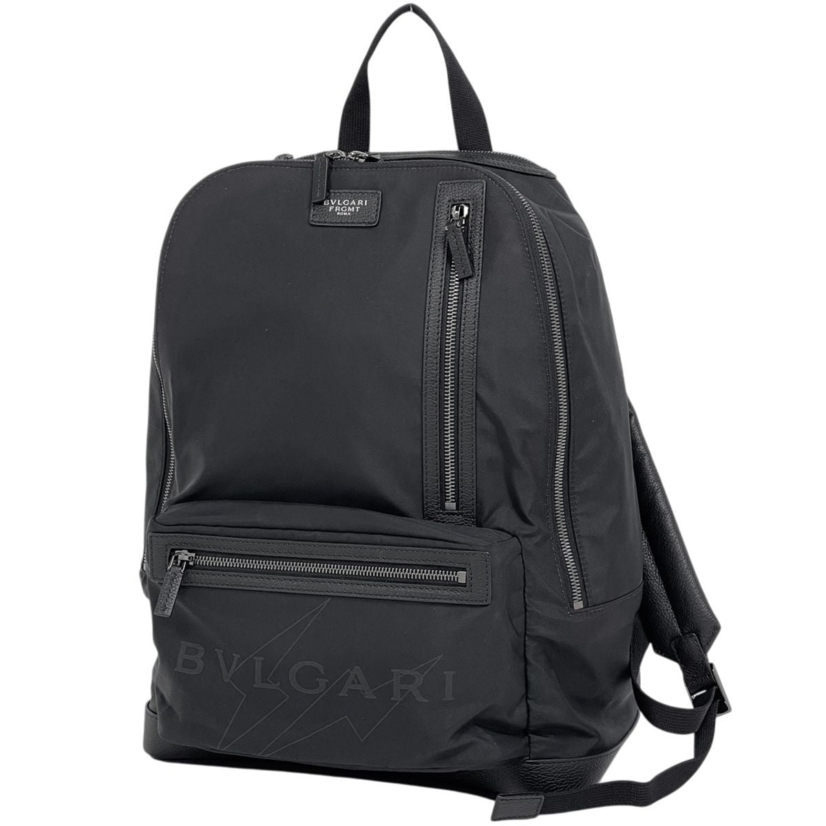 Bvlgari Logo Backpack Sac Fragment Nylon Black