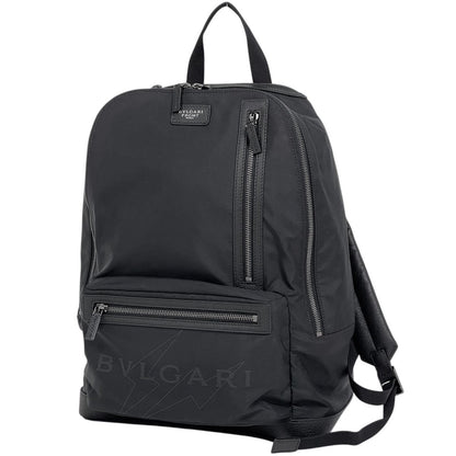 Bvlgari Logo Backpack Sac Fragment Nylon Black