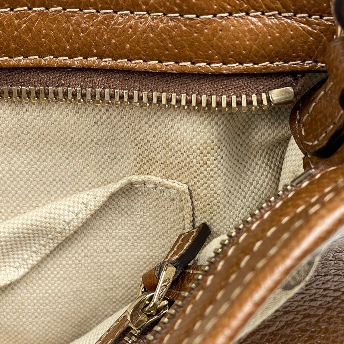 Gucci GG Pattern Handbag 2-Way Canvas Brown — view 7