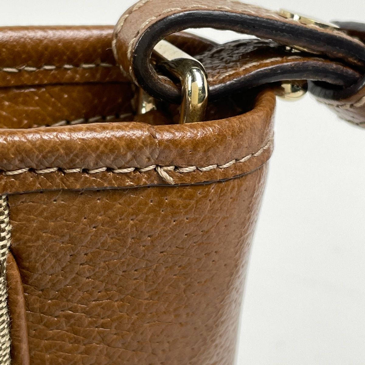 Gucci GG Pattern Handbag 2-Way Canvas Brown — view 4