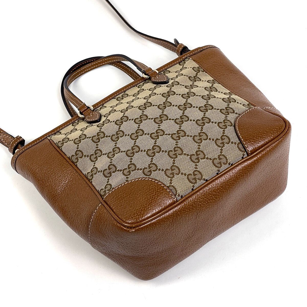 Gucci GG Pattern Handbag 2-Way Canvas Brown — view 2