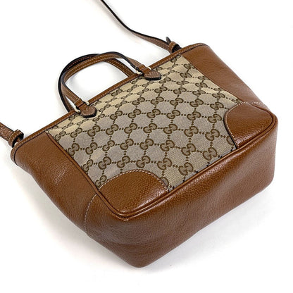 Gucci GG Pattern Handbag 2-Way Canvas Brown — view 2