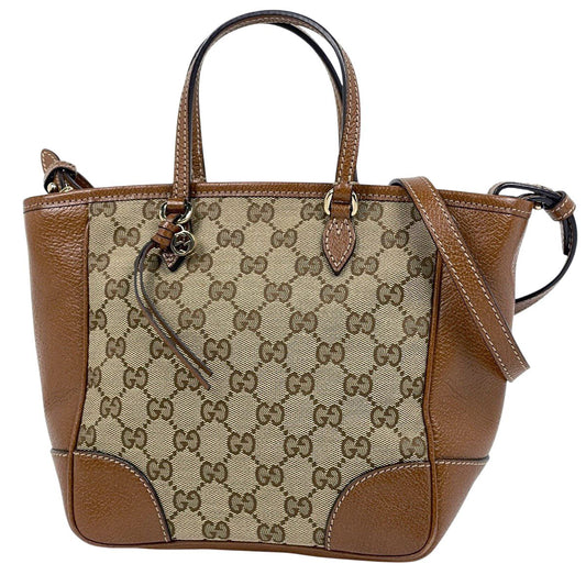 Gucci GG Pattern Handbag 2-Way Canvas Brown