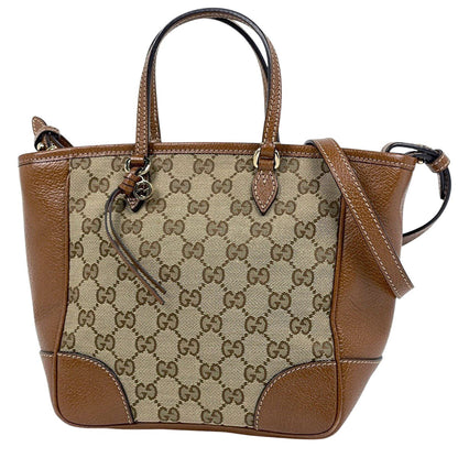 Gucci GG Pattern Handbag 2-Way Canvas Brown