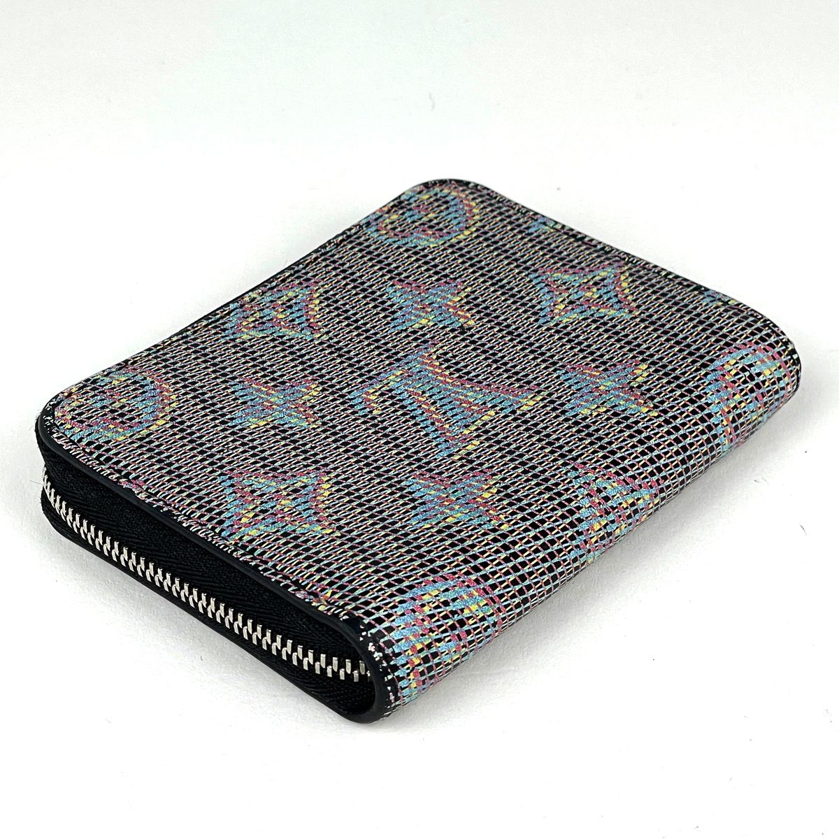 Louis Vuitton Zippy Coin Purse Monogram LV Pop Case Leather Blue Black — view 2