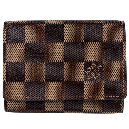 Louis Vuitton Business Card Holder Case Damier Brown