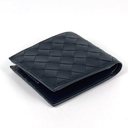 Bottega Veneta Intrecciato Bifold Wallet Leather Navy — view 2