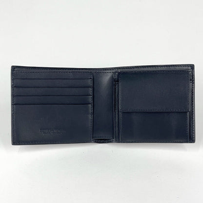 Bottega Veneta Intrecciato Bifold Wallet Leather Navy — view 6