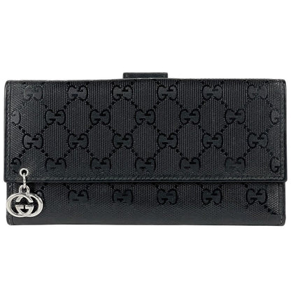 Gucci GG Supreme Bifold Wallet Pattern Black