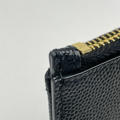 Saint Laurent Monogram Fragment Zip Card Case Leather Black — view 4