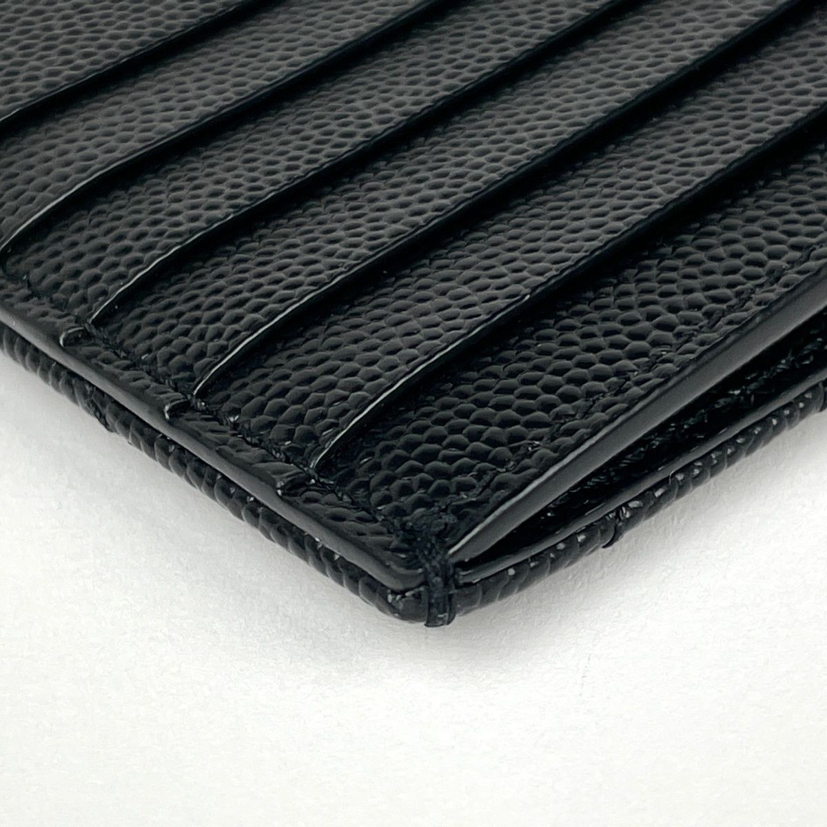 Saint Laurent Monogram Fragment Zip Card Case Leather Black — view 3