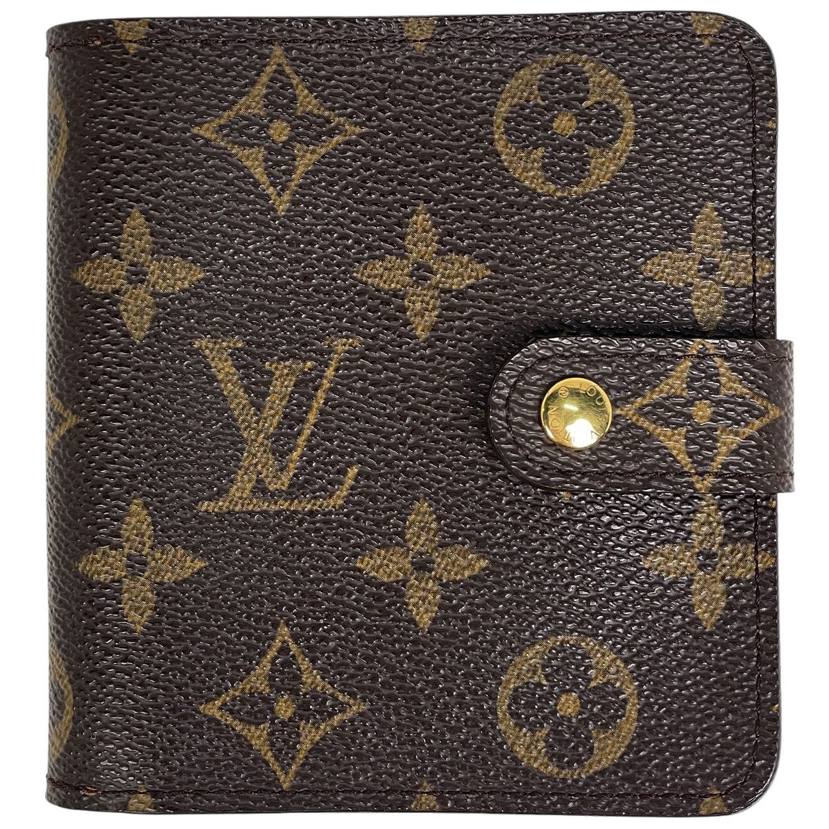 Louis Vuitton Compact Zip Bifold Wallet Monogram Brown