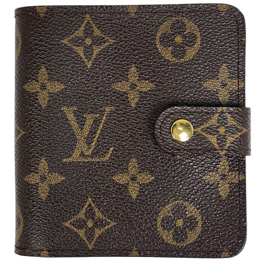 Louis Vuitton Compact Zip Bifold Wallet Monogram Brown