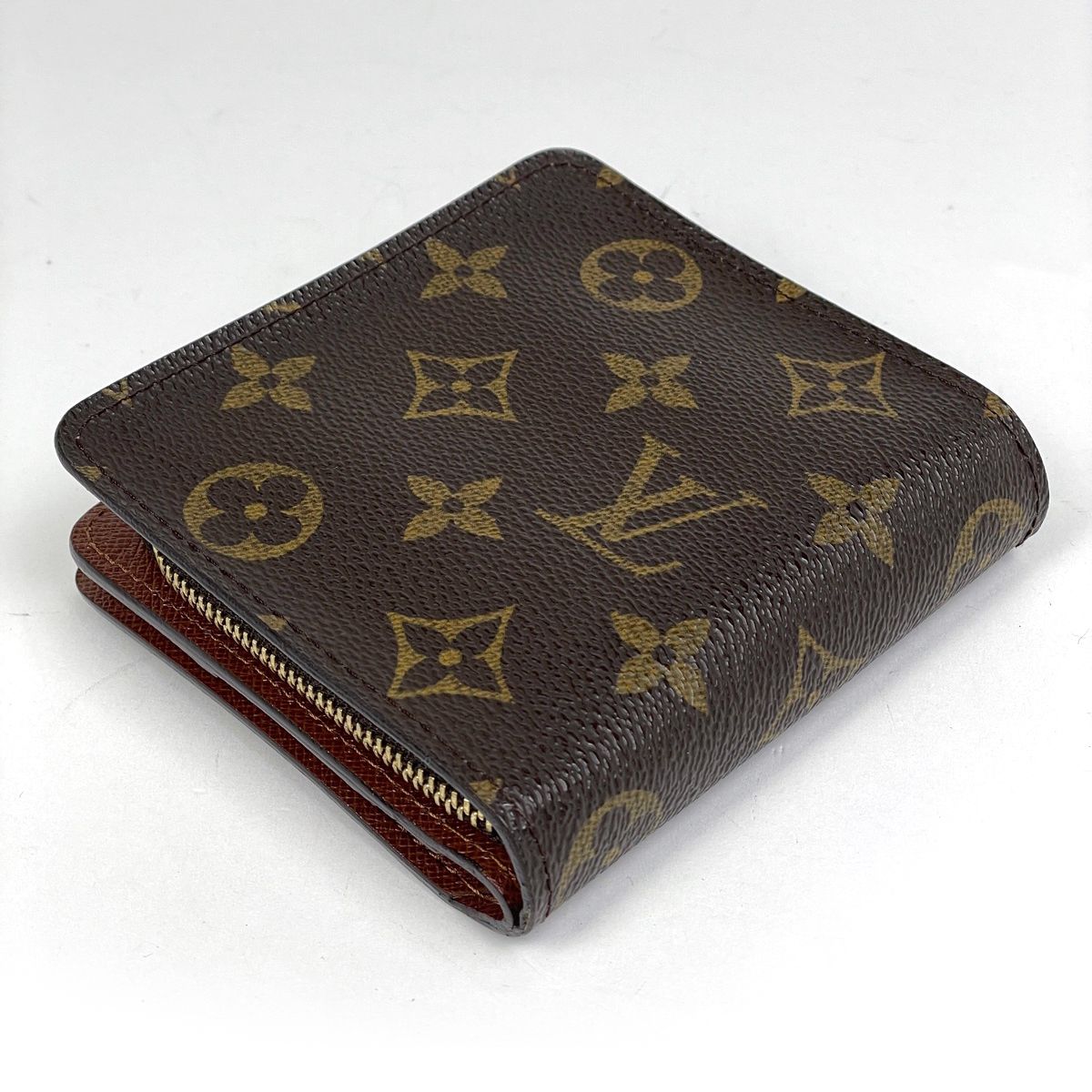 Louis Vuitton Compact Zip Bifold Wallet Monogram Brown — view 2