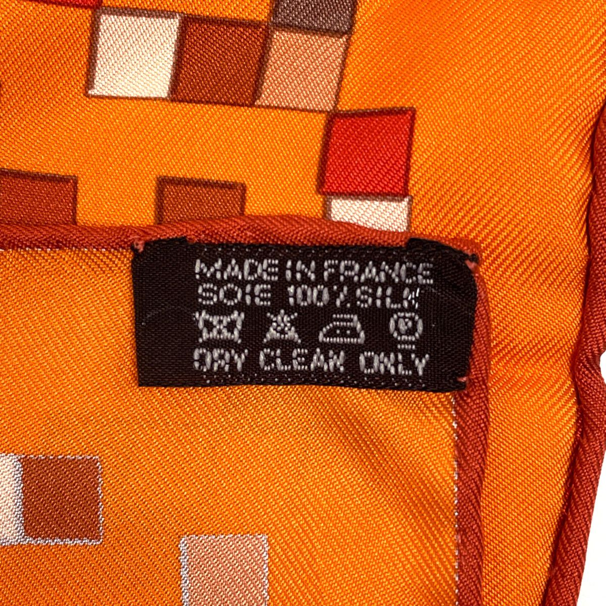 Hermes Carre 90 Mosaic 24 Scarf Silk Orange — view 2