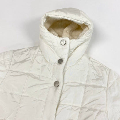 Chanel Sports CC Logo Patch Ivory Polyester Cotton Coat — view 5