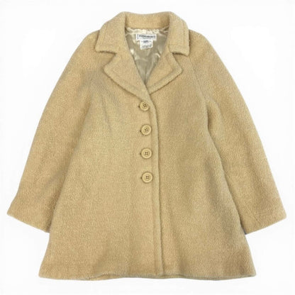 Saint Laurent Vintage Beige Wool Cotton Boa Coat — view 2