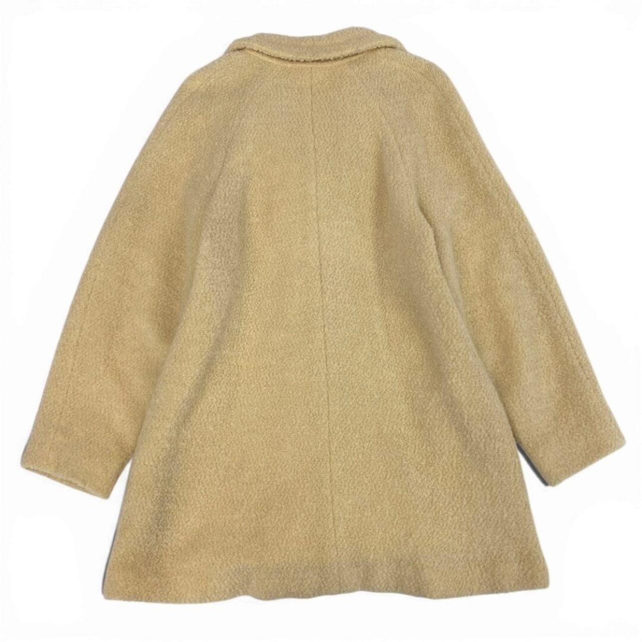 Saint Laurent Vintage Beige Wool Cotton Boa Coat — view 3