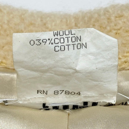 Saint Laurent Vintage Beige Wool Cotton Boa Coat — view 9