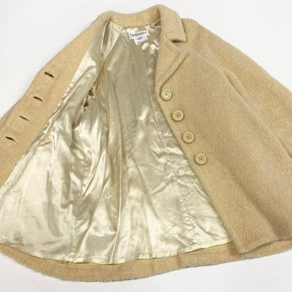 Saint Laurent Vintage Beige Wool Cotton Boa Coat — view 4