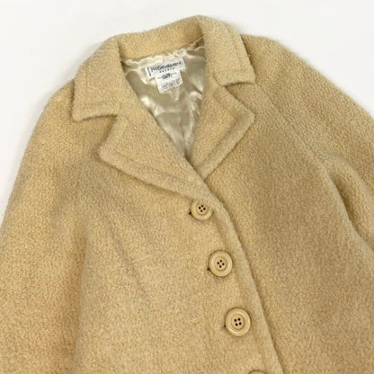 Saint Laurent Vintage Beige Wool Cotton Boa Coat — view 5