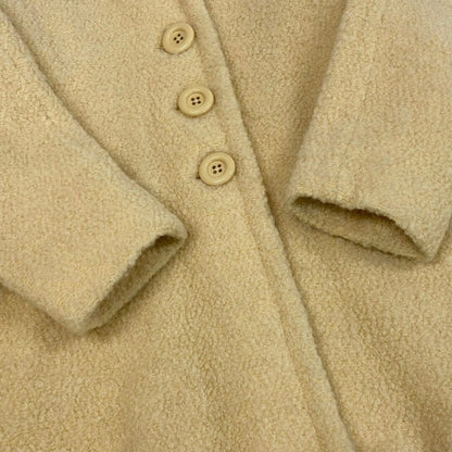 Saint Laurent Vintage Beige Wool Cotton Boa Coat — view 6