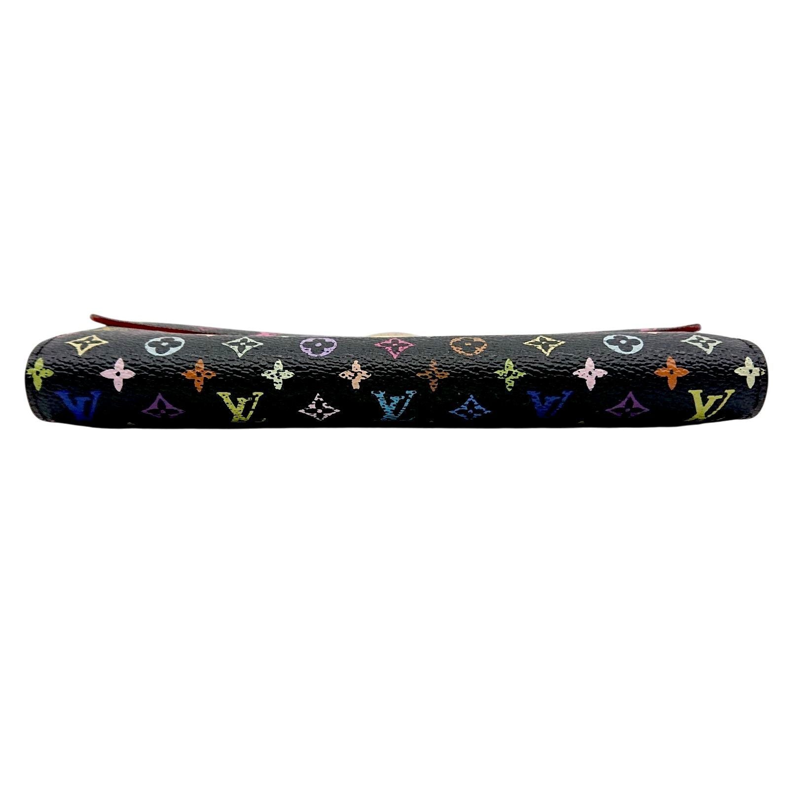 Louis Vuitton Multicolor Sarah Wallet Monogram Black Case Handbag — view 5