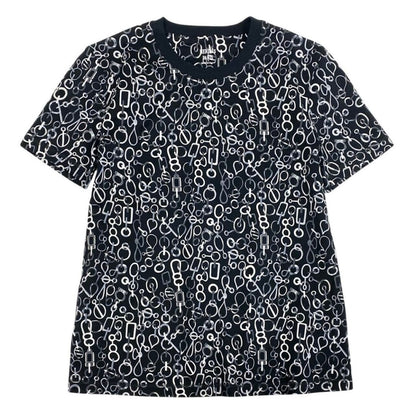 Hermes Re Boucles T-Shirt Black Cotton Short Sleeve