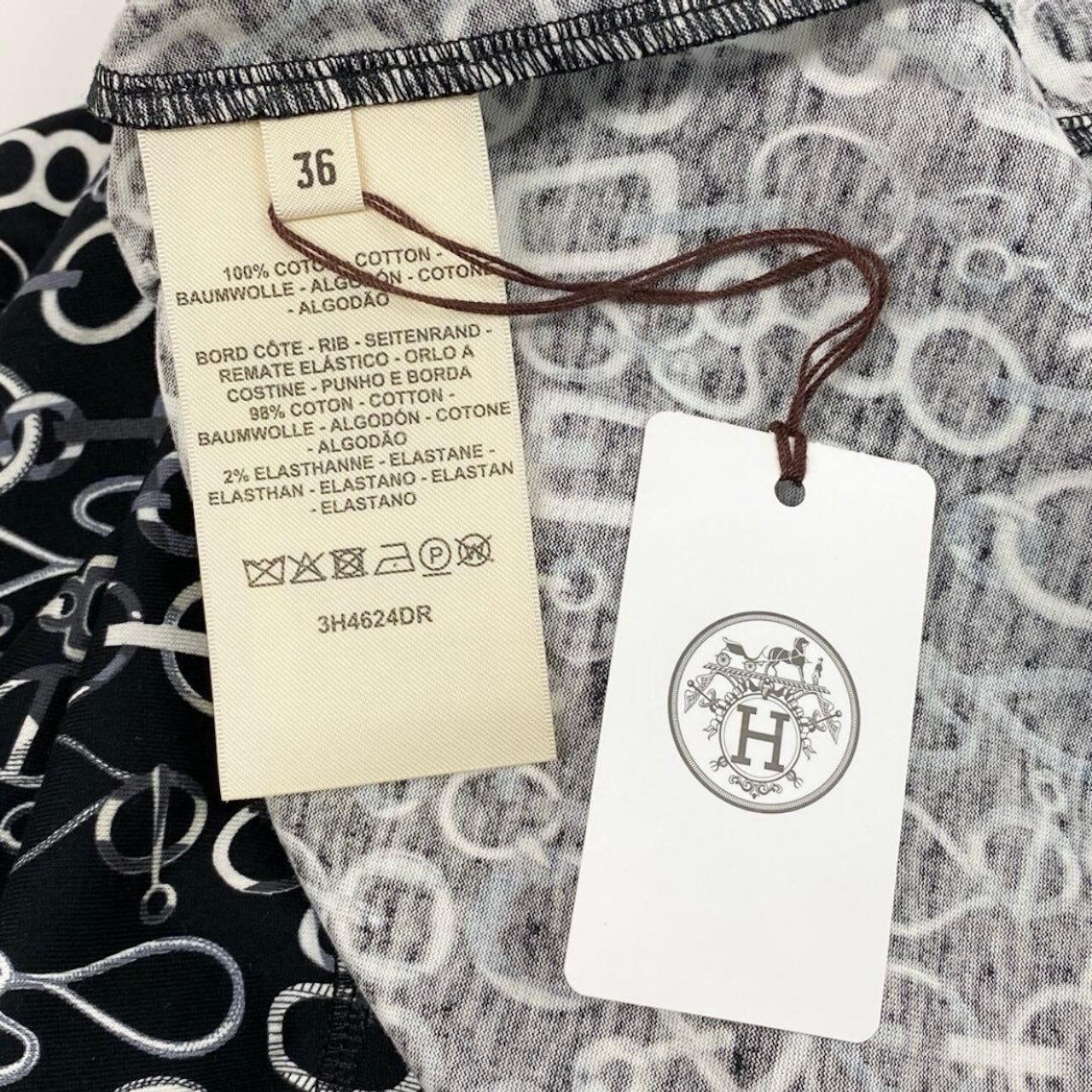 Hermes Re Boucles T-Shirt Black Cotton Short Sleeve — view 6