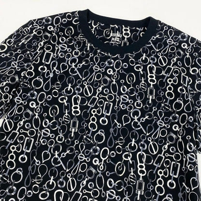 Hermes Re Boucles T-Shirt Black Cotton Short Sleeve — view 3
