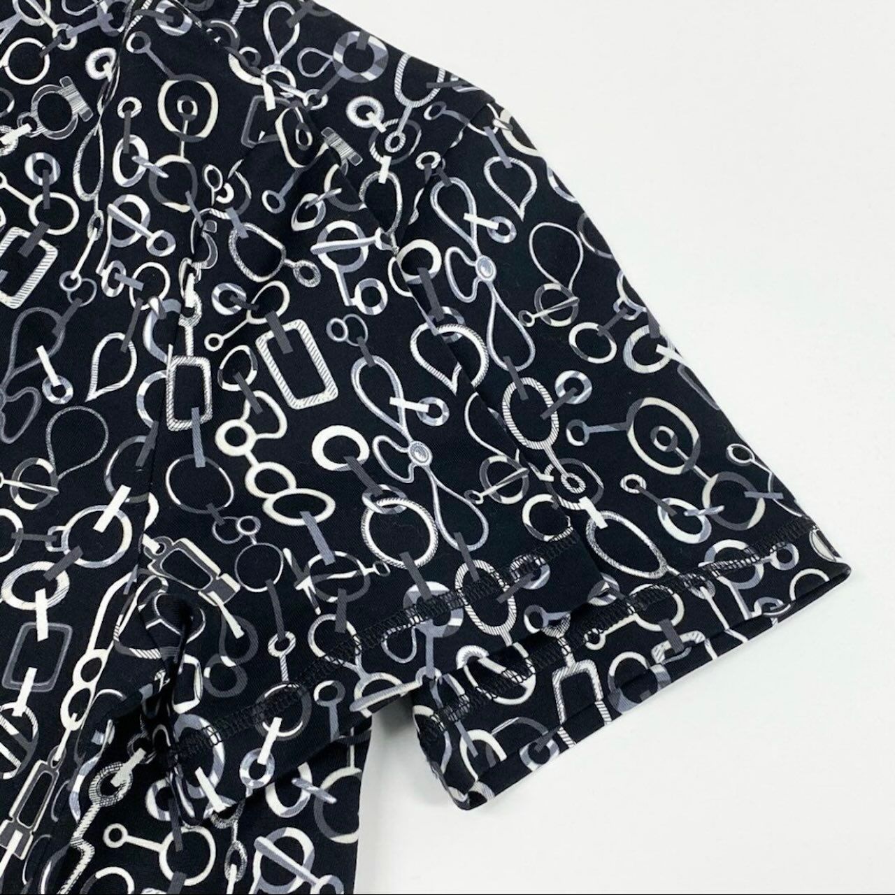 Hermes Re Boucles T-Shirt Black Cotton Short Sleeve — view 4