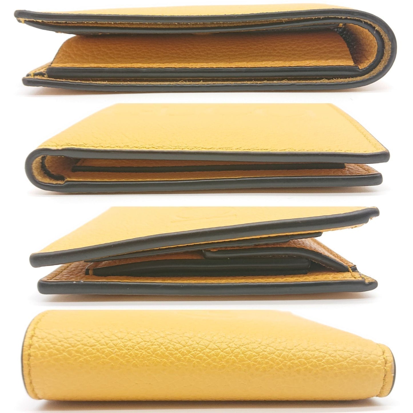 Gucci Folding Wallet Embossed Logo Yellow — view 4