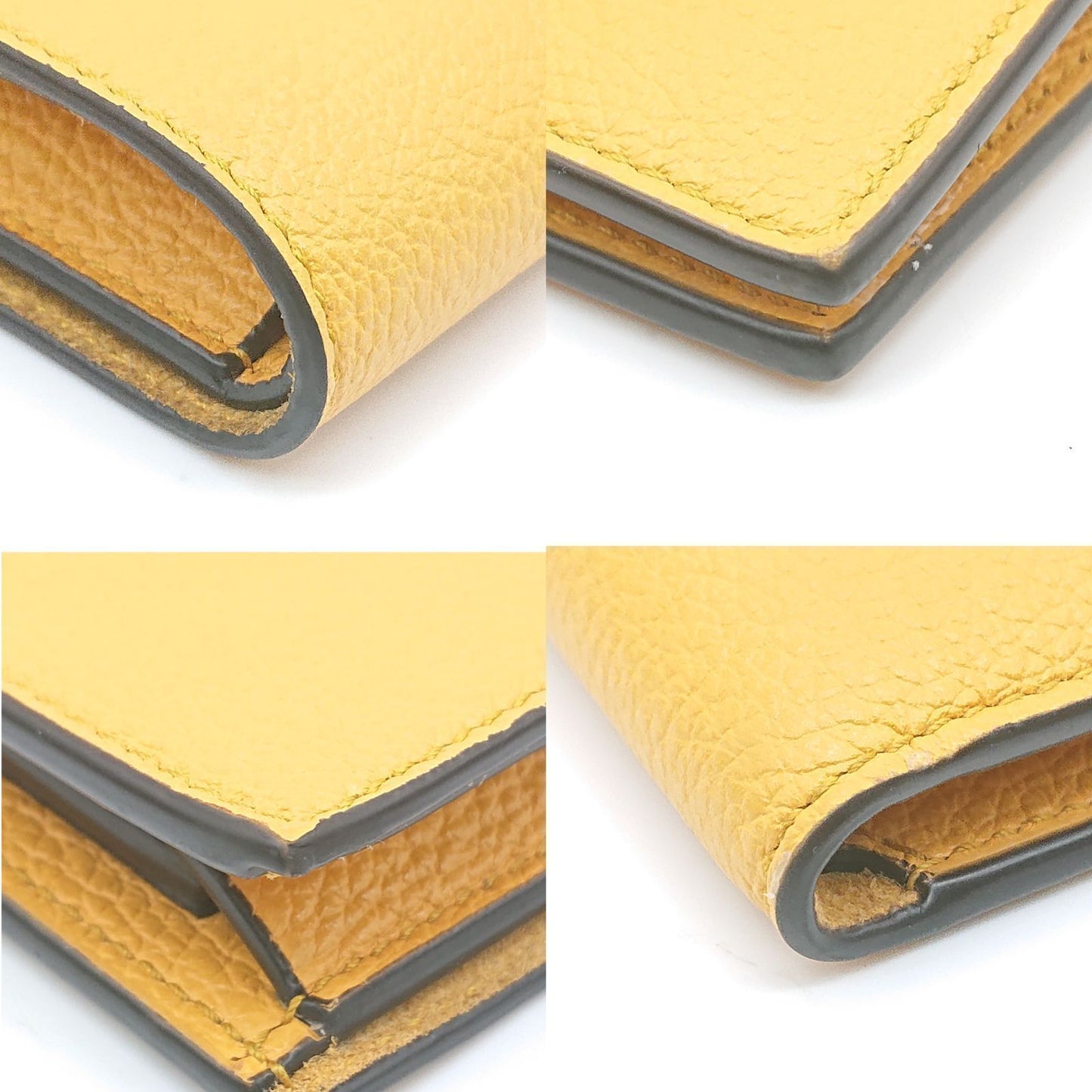 Gucci Folding Wallet Embossed Logo Yellow — view 6