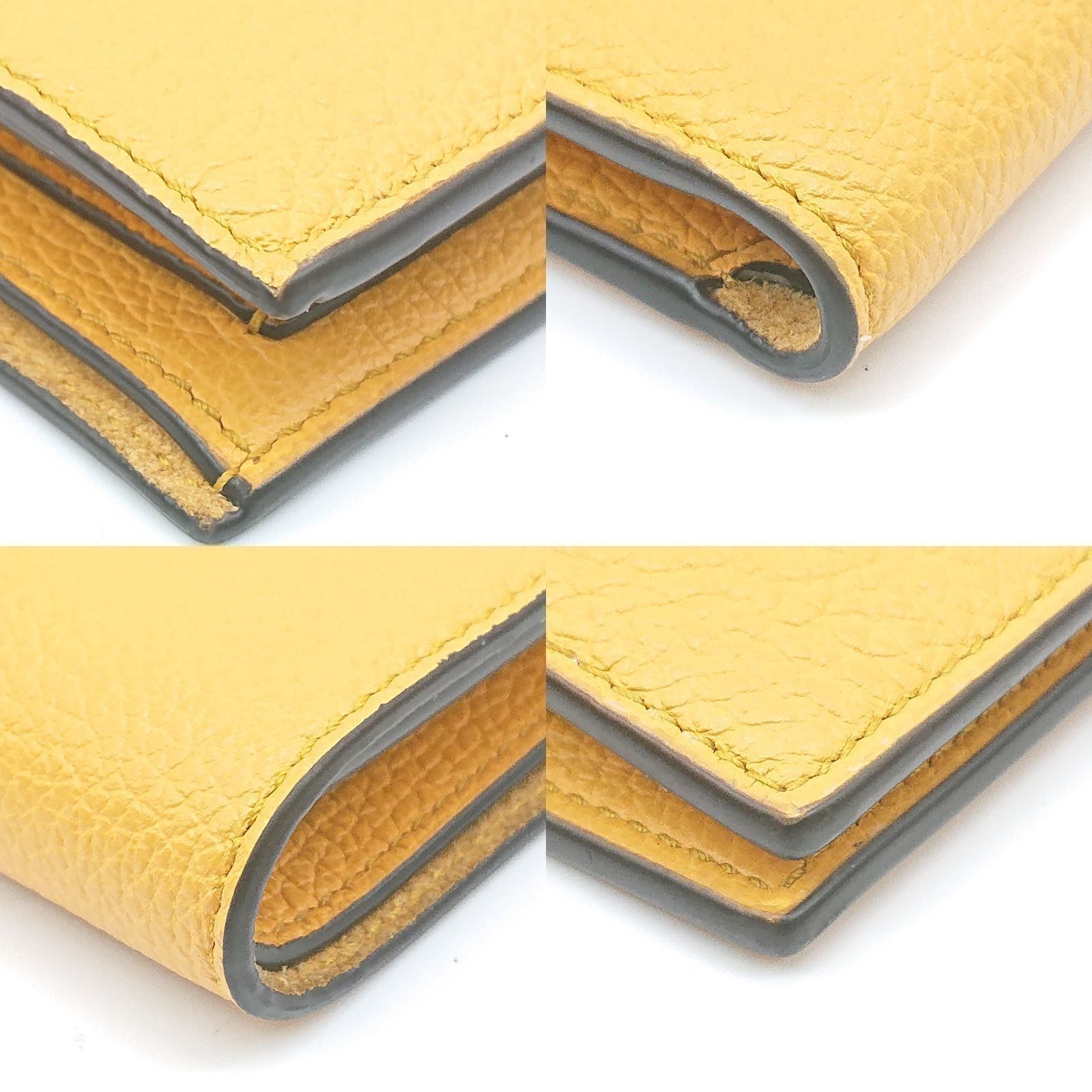 Gucci Folding Wallet Embossed Logo Yellow — view 5