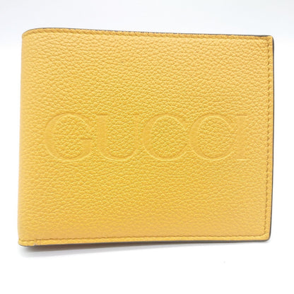 Gucci Folding Wallet Embossed Logo Yellow — view 2