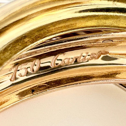 Cartier Trinity Earrings YG Yellow Gold PG Pink WG White Three Color — view 5