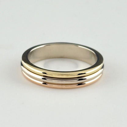 Cartier Trinity Ring YG Yellow Gold PG Pink WG White Three Color — view 2