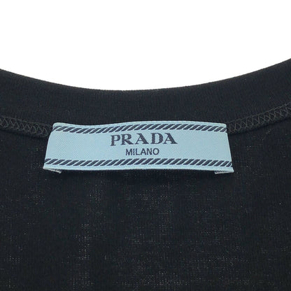 Prada Triangle Logo Rib Knit Jersey Tank Top Black 36 Sweater — view 3