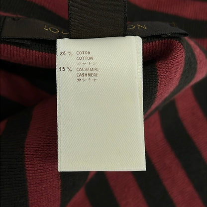 Louis Vuitton Scarf Bordeaux Dark Brown Border Cotton Cashmere — view 3